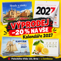 Kalendáře 2027 Brno – výprodej se slevou 20 %